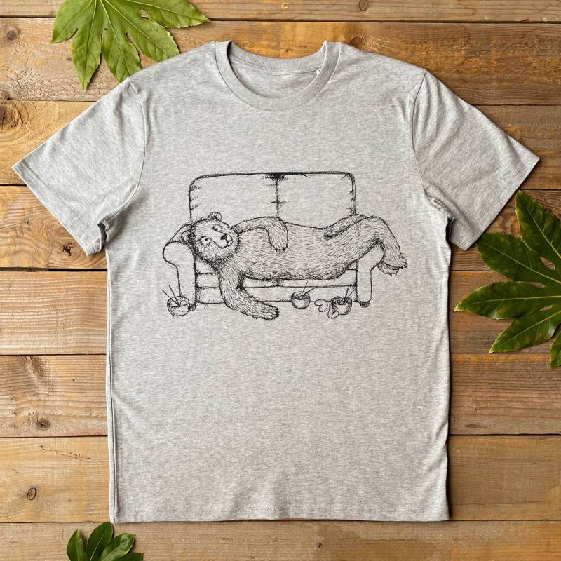 Sofa Bär T-Shirt, Cooles Bären-T-Shirt, Fauler Bär, Grafik, Weihnachtsgeschenk Für Ihn von DontFeedtheBearsLTD