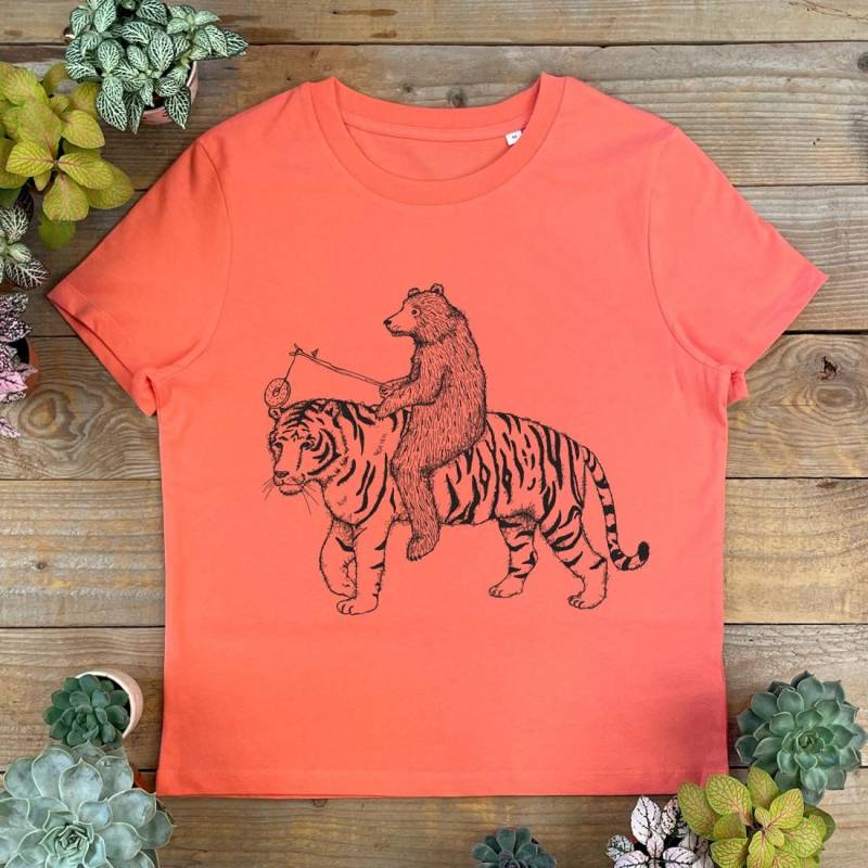 Bär & Tiger T-Shirt, Cooles Bären-T-Shirt, Damen-T-Shirt, Weihnachtsgeschenk Für Sie Bär & Tiger T-Shirt, Cooles Bären-T-Shirt, Damen-T-Shirt, Weihnachtsgeschenk Für Sie von DontFeedtheBearsLTD