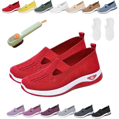 Annelie Schuhe, Annelie - Der Sommerschuh, der Leichtigkeit spürbar macht, Orthopädische Schuhe Damen Breiter Fuß, Sommer Slip-On Schuhes, Leichtigkeit Bequem Orthopädische Mesh Schuhe (A,39) von Donubiiu