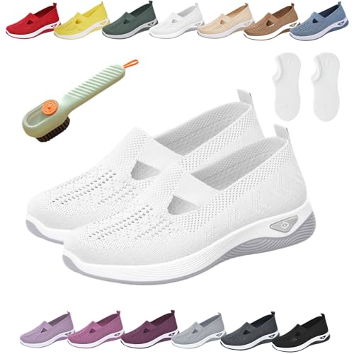 Annelie Schuhe, Annelie - Der Sommerschuh, der Leichtigkeit spürbar macht, Orthopädische Schuhe Damen Breiter Fuß, Sommer Slip-On Schuhes, Leichtigkeit Bequem Orthopädische Mesh Schuhe (D,37) von Donubiiu