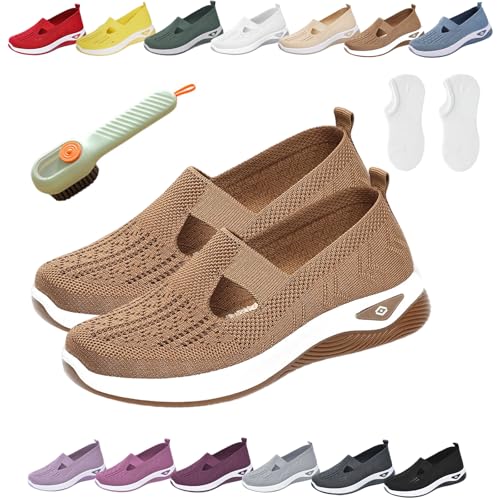 Annelie Schuhe, Annelie - Der Sommerschuh, der Leichtigkeit spürbar macht, Orthopädische Schuhe Damen Breiter Fuß, Sommer Slip-On Schuhes, Leichtigkeit Bequem Orthopädische Mesh Schuhe (F,43) von Donubiiu