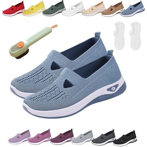 Annelie Schuhe, Annelie - Der Sommerschuh, der Leichtigkeit spürbar macht, Orthopädische Schuhe Damen Breiter Fuß, Sommer Slip-On Schuhes, Leichtigkeit Bequem Orthopädische Mesh Schuhe (G,43) von Donubiiu