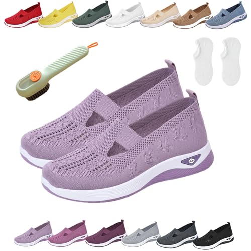 Annelie Schuhe, Annelie - Der Sommerschuh, der Leichtigkeit spürbar macht, Orthopädische Schuhe Damen Breiter Fuß, Sommer Slip-On Schuhes, Leichtigkeit Bequem Orthopädische Mesh Schuhe (H,37) von Donubiiu