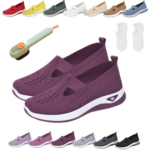 Annelie Schuhe, Annelie - Der Sommerschuh, der Leichtigkeit spürbar macht, Orthopädische Schuhe Damen Breiter Fuß, Sommer Slip-On Schuhes, Leichtigkeit Bequem Orthopädische Mesh Schuhe (J,38) von Donubiiu