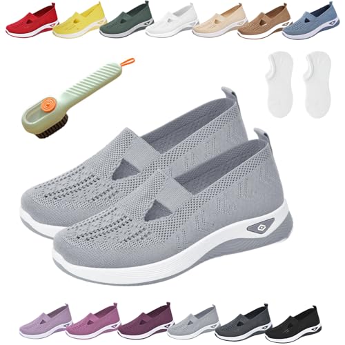 Annelie Schuhe, Annelie - Der Sommerschuh, der Leichtigkeit spürbar macht, Orthopädische Schuhe Damen Breiter Fuß, Sommer Slip-On Schuhes, Leichtigkeit Bequem Orthopädische Mesh Schuhe (K,40) von Donubiiu