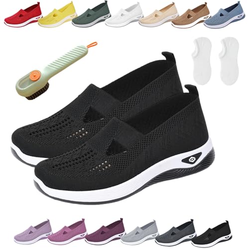 Annelie Schuhe, Annelie - Der Sommerschuh, der Leichtigkeit spürbar macht, Orthopädische Schuhe Damen Breiter Fuß, Sommer Slip-On Schuhes, Leichtigkeit Bequem Orthopädische Mesh Schuhe (M,41) von Donubiiu