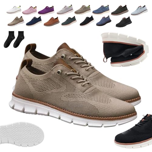 Donubiiu Urbanfit–Ultrakomfort Sneaker,Wearbreeze Schuhe Herren,Orthopädische Schuhe Herren,Atmungsaktiv,rutschfeste Sohle, Herren-Freizeitschuhe Mit Mesh-Einsätzen,Walkingschuhe (I,48) von Donubiiu