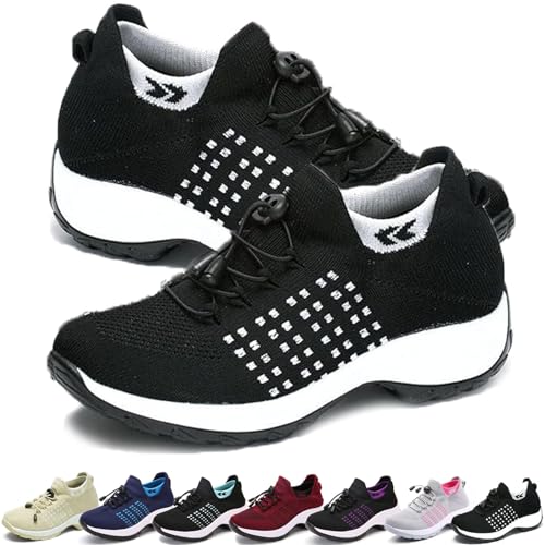 Bergxperten Orthopädische Schuhe,Bergxperten Schuhe,Orthofit Schuhe Damen Herren,Orthofit Schuhe Damen-Ergonomische Schrnerzlindernde,Orthofit Komfortschuhe für Frauen (Schwarz,42) von Donubiiu