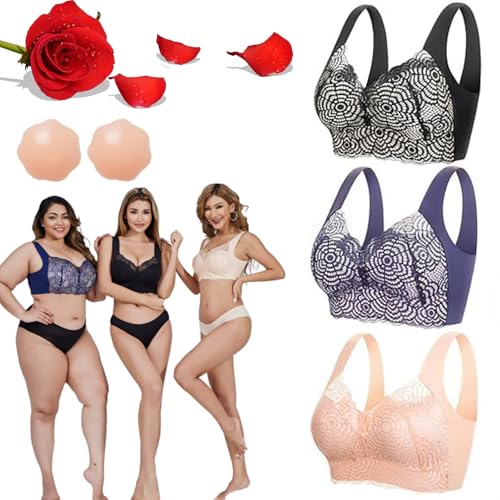 Comfit Bh Original-Comfit™ Original - Komfortabler & StüTzender Push-Up-Bh, Comfit Bra,Comfit-Original - Comfortable And Supportive Push Up Bra, For Large Breasts Comfortable Shaping Bra (F,3XL) von Donubiiu