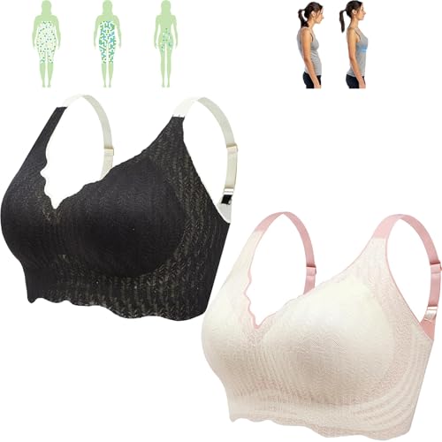 Detox Formender BH, Anti Sagging BH, Wmbra Anti sag BH, Haltungskorrektur, Lifting und Unterstützung Brustformungs-BH (2 Pcs-a,L) von Donubiiu