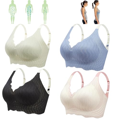Detox Formender BH, Anti Sagging BH, Wmbra Anti sag BH, Haltungskorrektur, Lifting und Unterstützung Brustformungs-BH (4 Pcs,XL) von Donubiiu