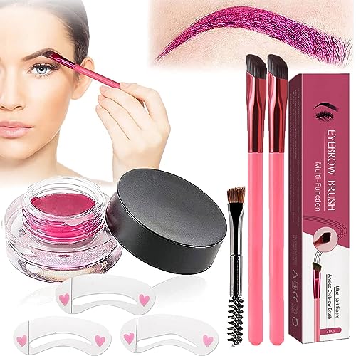 Donubiiu Anjoize 4d-Laminiertes Augenbrauen-Home-Grooming-Kit, Anjoize Augenbrauenstift, Augenbrauenbürste Mit Farbe, 4d Laminiertes Augenbrauen, Multi Function Eyebrow Brush (Magedta) von Donubiiu