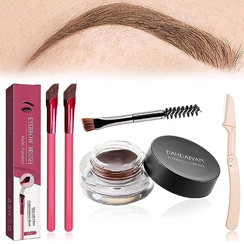 Donubiiu Anjoize Augenbrauenstift 4d, Augenbrauenstift Anjoize, Anjoize Augenbrauenstift, Brow Stamp Brush, 4d Laminierte Augenbrauen, Augenbrauenbürste Mit Farbe, Eyebrow Brush (Light Brow Set) von Donubiiu