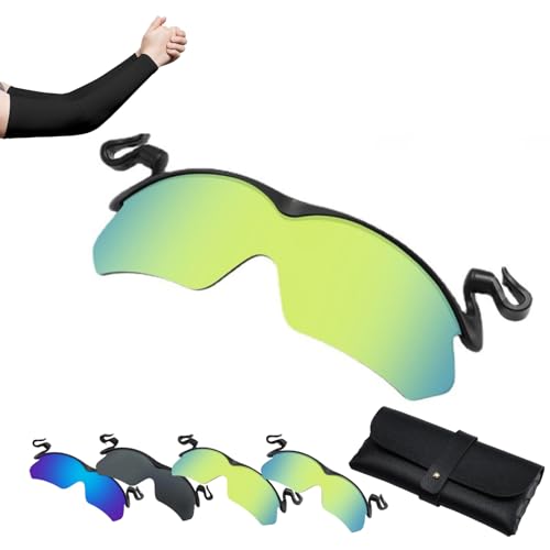 Donubiiu Clip Cap Sports Sunglasses, Mountain Bike Sunglasses, Mens Clip On Sunglasses, For Fishing Biking Hiking Cycling, Clip Cap Sunglasses (1PCS-C) von Donubiiu
