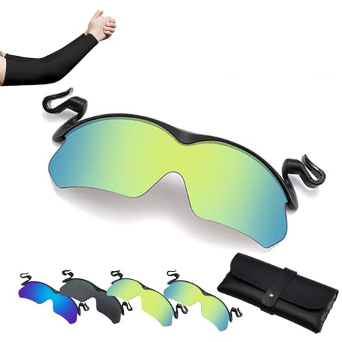 Donubiiu Clip Cap Sports Sunglasses, Mountain Bike Sunglasses, Mens Clip On Sunglasses, For Fishing Biking Hiking Cycling, Clip Cap Sunglasses (1PCS-D) von Donubiiu