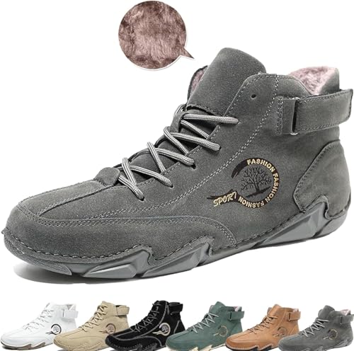 Donubiiu Feelfree Barfußschuhe, Feelfree Barfußschuhe Winter, FeelFree - ergonomische,Wildlederstiefel Barfußschuhe für Herbst und Winter von Donubiiu