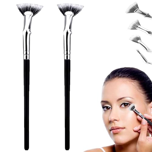 Donubiiu Folding Angle Scalloped Lash Brush, Mascara Fan Brush, Mascara Fan Brush for Lashes, Mascara Brush Eyelash Comb Separator for Upper Lower Eye Lash (2 PCS) von Donubiiu