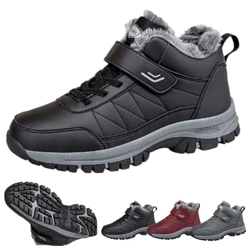 Donubiiu FrostFit - schmerzlindernde- Ergonomische Winterstiefel Unisex Orthocare Boot,Orthomotion Schuhe,Naturstep Schuhe,Bergxperten-Thermo-Profis (Schwarz M,39) von Donubiiu