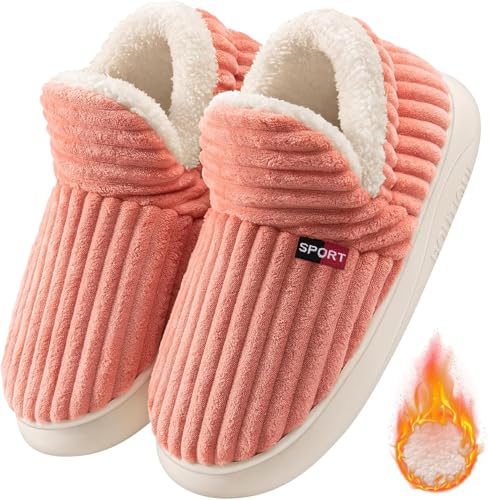 Donubiiu Gipfelfreund Hausschuhe,Gipfelfreund Winter Hausschuhe, Pantoletten Plüsch, Winter Cloud Hausschuhen Damen Herren (38,Rosa) von Donubiiu