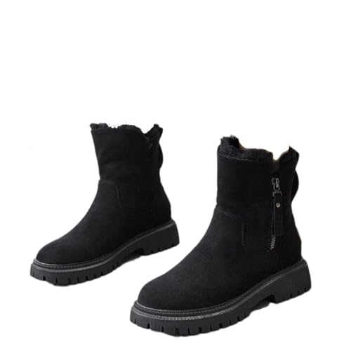Donubiiu Grace - Schneestiefel mit Futter, Schneestiefel Damen Wasserdicht,Snow Boots Damen (Schwarz,41) von Donubiiu