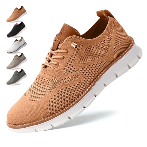 Donubiiu Herren Schuhe Wearbreeze, Urban – Ultra Bequeme Schuhe, Breeze Schuhe,Herrenschuhe Wearbreeze, Oxfords Business Walking Tennis Mesh Dress Sneakers Orthopädische Schuhe (Orange,43) von Donubiiu