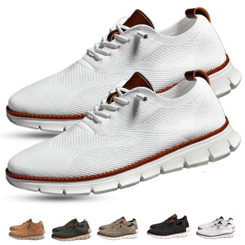 Donubiiu Herrenschuhe Wearbreeze, Urban – Ultra Bequeme Schuhe,wearbreeze Schuhe Herren, Ultra-Bequeme Herrenschuhe, Städtisch | Ultrabequeme Herrenschuhe, Breeze Schuhe (39 EU,Weiß) von Donubiiu