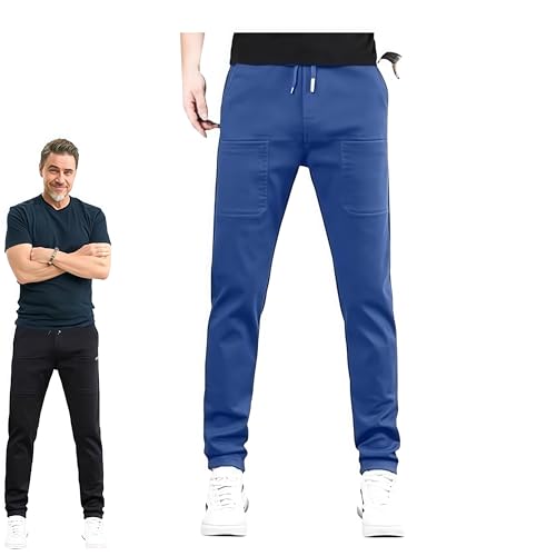 Donubiiu MultiPants – High Stretch Multi-Pocket Durable Cargo Pants, MultiPants – Strapazierfähige Cargohose mit hoher Elastizität und Mehreren Taschen (Navy,XXL) von Donubiiu