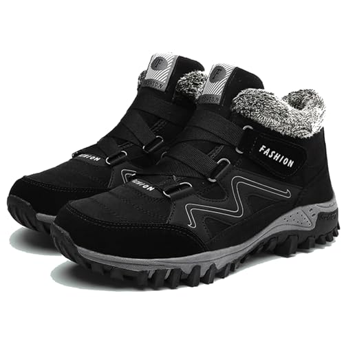 Donubiiu OrthoFree Gesundheitsschuhe,OrthoFree Solvema Orthopädische Winterschuhe, Schneefeste Schuhe Mit Herausnehmbarer Sohle, Winterschuhe Herren Damen Warm Gefütterte (Schwarz,44.5) von Donubiiu