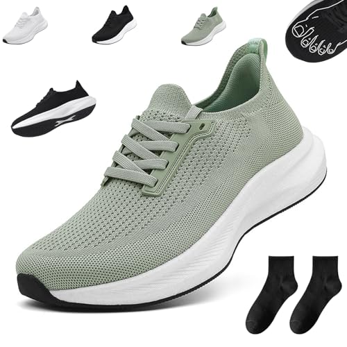 Donubiiu Orthofabrik Orthopädische Sneaker O´FAB Motion+,Breite Orthopädischen Sneakern,15mm Dicker Memory-Foam-Einlegesohle (Grün,45) von Donubiiu