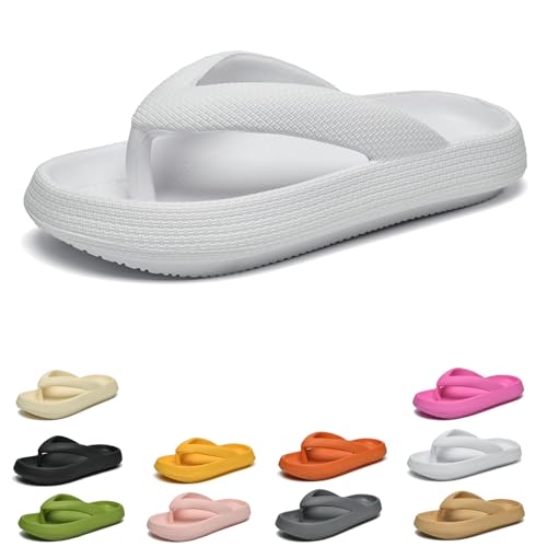 Donubiiu Orthofit - Orthopädische Flip-Flops für maximalen Komfort Unisex, Orthoslipper Original,Orthoslipper - das Original für maxirnalen Komfort,Badeschuhe Herren Damen Cozislides (Weiß,38/39EU) von Donubiiu