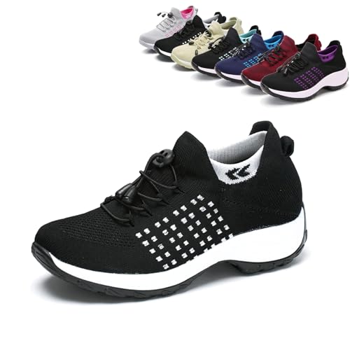 Donubiiu Orthofit Schuhe Damen, Orthofit, Bergxperten OrthopäDische Schuhe, Orthofit Schuhe, Orthofit - Ergonomische Schmerzlindernde Komfort-Schuhe FüR Damen (Schwarz,44) von Donubiiu