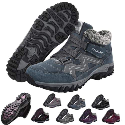 Donubiiu Orthofree Solvema Orthopadische Winterschuhe,Orthofree Sneaker Damen,Ortho Trekking Schuhe,FüR Damen Und Herren (Blau,41) von Donubiiu