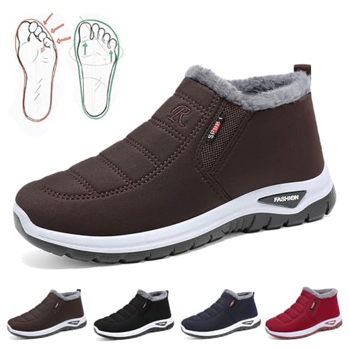 Donubiiu Podofit Winterstiefel, Podomax Winterstiefel, Podofit OrthopäDischer Winterstiefel, Podofit OrthopäDische Stiefel Winterschuhe Damen Herren (Kaffeefarbe,44) von Donubiiu