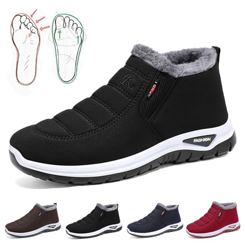 Donubiiu Podofit Winterstiefel, Podomax Winterstiefel, Podofit OrthopäDischer Winterstiefel, Podofit OrthopäDische Stiefel Winterschuhe Damen Herren (Schwarz,42) von Donubiiu
