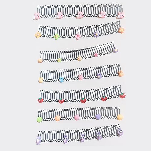 Donubiiu U-förmiger Haarfixierkamm,Stretchable Invisible Hair Clips, U Shape Hair Finishing Fixer Comb,Flexible Clip Shaped Set Accessory for Kids Toddlers Children (7Pcs) von Donubiiu