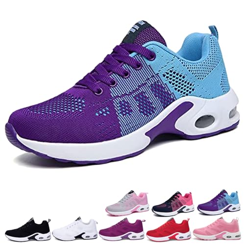 Donubiiu Wolff orthopädische Schuhe Damen, OrthopäDe Schuhe, Orthoback Schuhe Damen, Orthoshoes Cloudwalk Pro - Ergonomischer Schmerzlinderungs-Schuh (Blau Lila,35EU) von Donubiiu