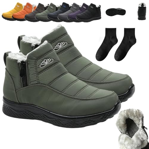 Dritnow Women's Insulated Snow Boots,2026 New Dritnow Shoes, Waterproof, Non-Slip & Fur Lined Comfortable Warm Winter Shoes forMature Women (E,44) von Donubiiu