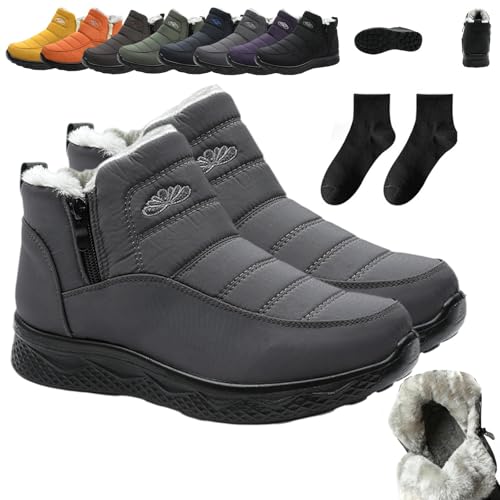 Dritnow Women's Insulated Snow Boots,2026 New Dritnow Shoes, Waterproof, Non-Slip & Fur Lined Comfortable Warm Winter Shoes forMature Women (F,42) von Donubiiu