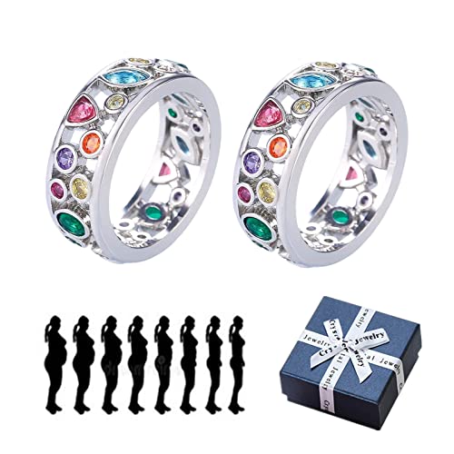 Enéas Kristall-Quarz Ring, Enéas Stil Kristall-Quarz IONIX Ring, TORINA Crystal-Quartz Ionix Ring, Quartz Crystal Ring for Women Men (8) von Donubiiu