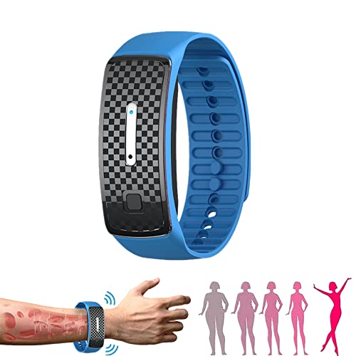 Donubiiu Mutso Ultraschall Körperform Armband,Matteo Ultraschall-Körperform-Armband, Ultrasonic Body Shape Wristband, Magnetisches Lymph-Entgiftungsarmband,Für Alle Männer Und Frauen (Blau) von Donubiiu