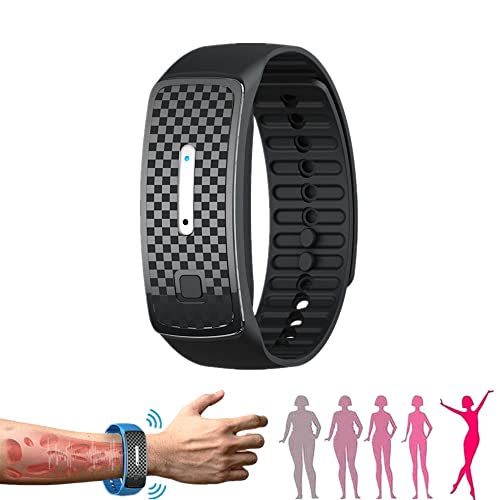 Donubiiu Mutso Ultraschall Körperform Armband,Matteo Ultraschall-Körperform-Armband, Ultrasonic Body Shape Wristband, Magnetisches Lymph-Entgiftungsarmband,Für Alle Männer Und Frauen (Schwarz) von Donubiiu