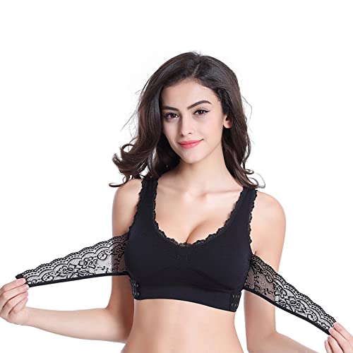 Donubiiu Oveallgo Turmalin Profi formender, kabelloser, seidiger BH, TLOPA Tourmaline Shaping Wireless Silky Bra (Black,L) von Donubiiu