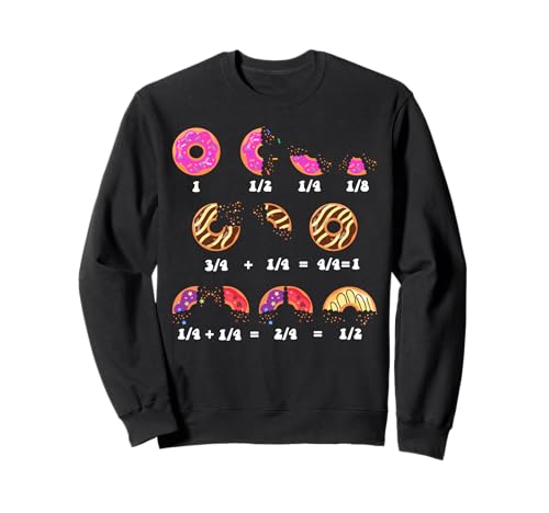 Mathe-Tag Kostüm Idee Kinder Lehrer Donut Bruch Mathematik Sweatshirt von Donut Math Fractions for Math Teachers Funny Math