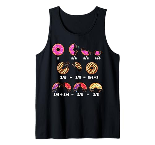 Mathe-Tag Kostüm Idee Kinder Lehrer Donut Bruch Mathematik Tank Top von Donut Math Fractions for Math Teachers Funny Math
