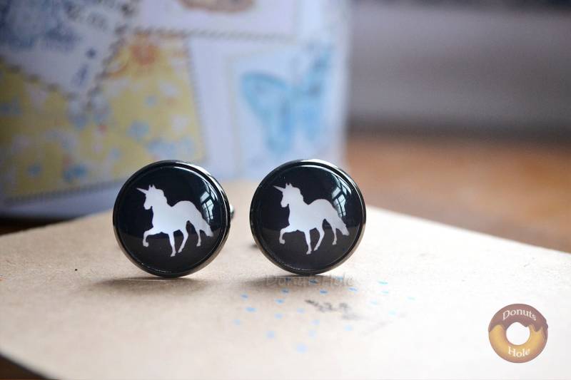 Einhorn Manschettenknöpfe, Benutzerdefinierte Märchen Schmuck, Männer Hochzeit Personalisierte Jubiläumsgeschenk von DonutsHole