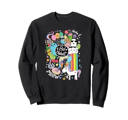 Coole Doodle Grafik Farbe Cartoon Teen Girls Sweatshirt von Doodle Art Colorful Cartoon hand-drawn Tees