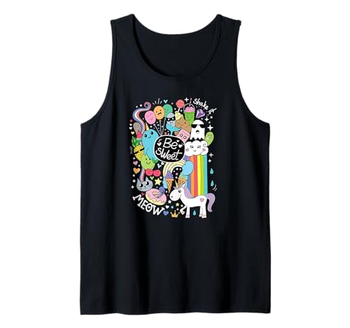 Coole Doodle Grafik Farbe Cartoon Teen Girls Tank Top von Doodle Art Colorful Cartoon hand-drawn Tees
