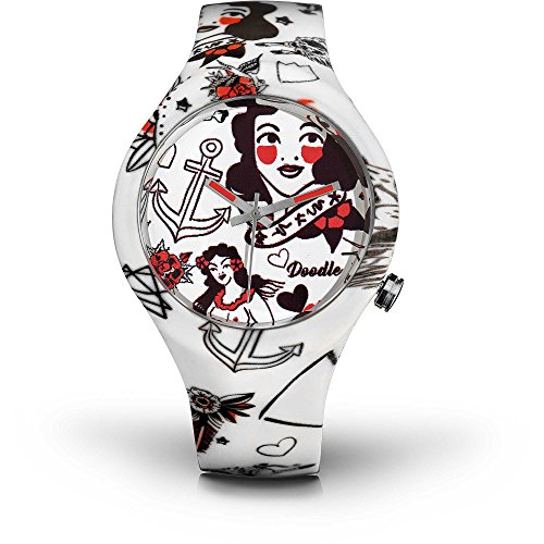 Doodle Armbanduhr Tattoo Moodwerk DOTA003 mit Silikonarmband von doodle