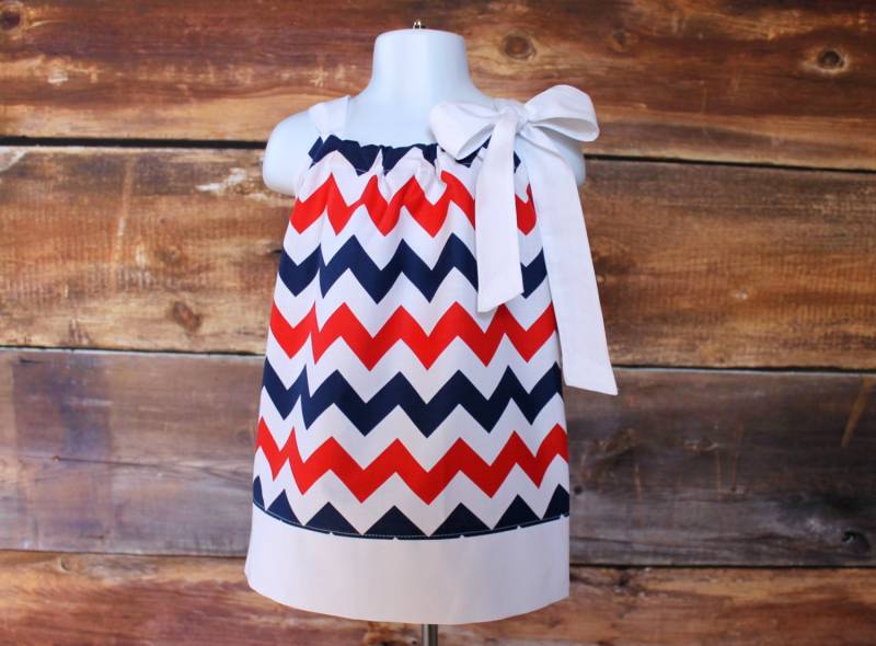 4. Juli Kleid - Neugeborenes Baby Kleinkind Kind Mädchen Kissenbezug Usa Säugling Sommer Passende Rote Marine Blau von DoodlebugsDrumsticks