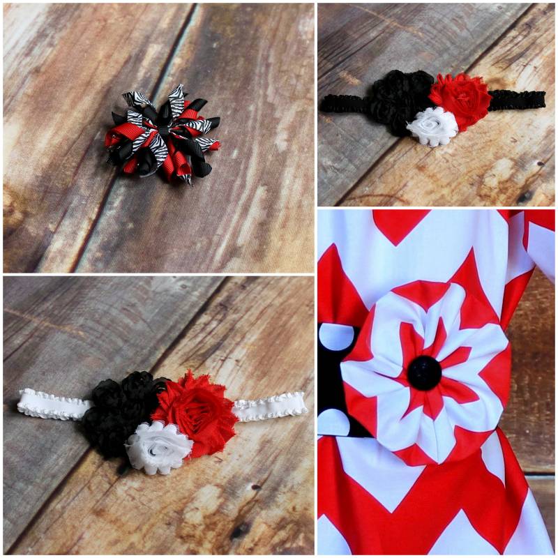 Huskers Stirnband Oder Haarspange - Neugeborene Baby Mädchen Kleinkind Säugling Kind Erwachsene Nebraska Cornhuskers Wisconsin Dachs von DoodlebugsDrumsticks